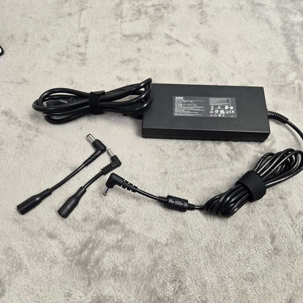 230W AC Adapter Power Supply 19.5V 11.8A SL195923 with Connector Tips Black